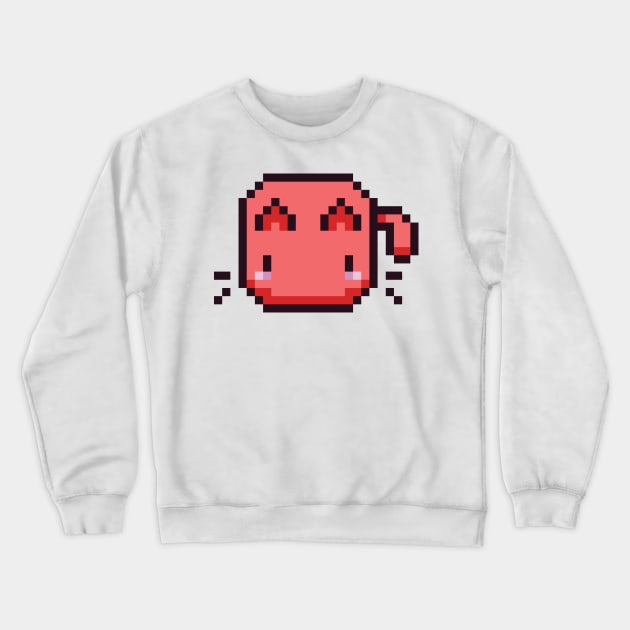 Red Pixel Cat - Kawaii Retro Pixel Art Crewneck Sweatshirt by Z3phyrwind